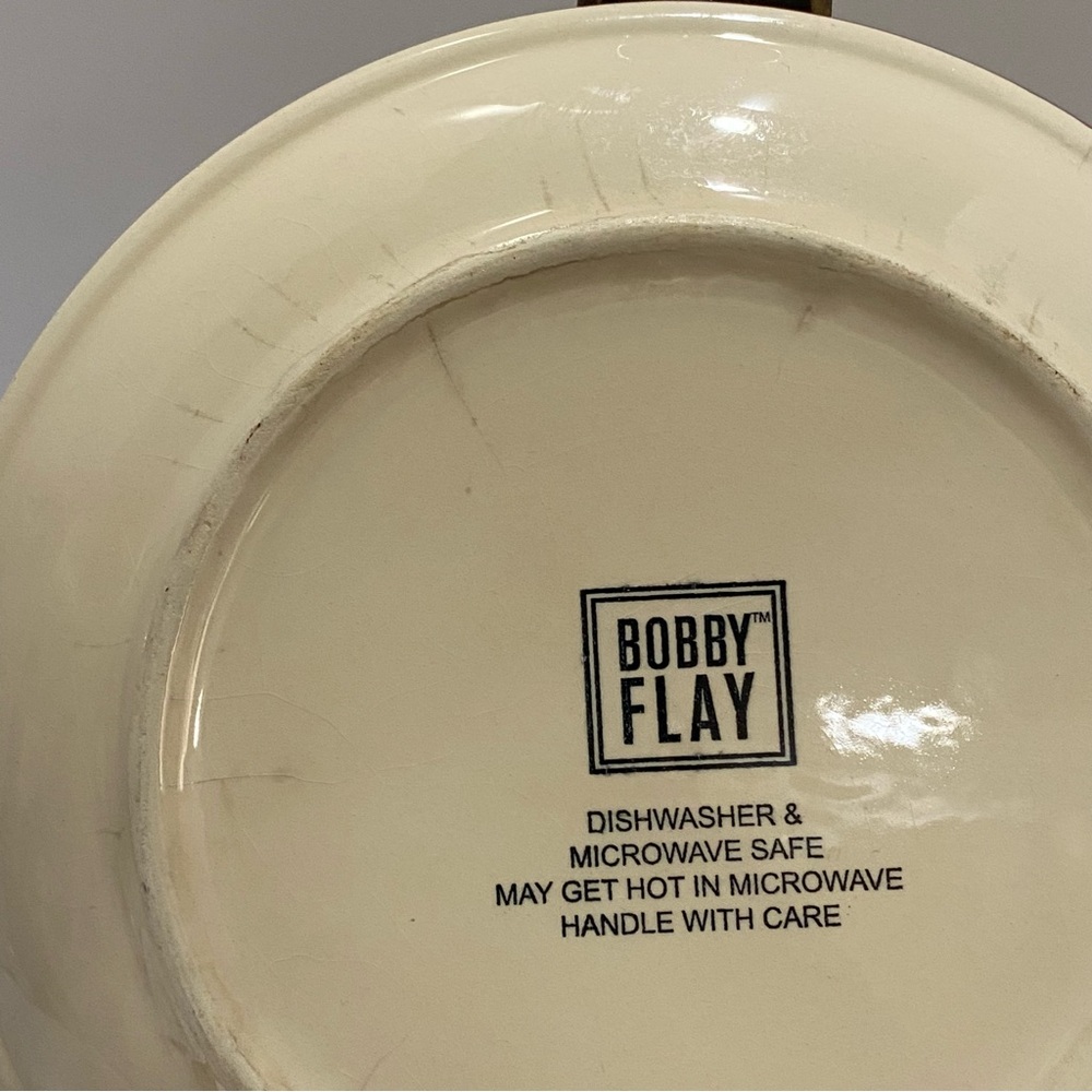 Bobby Flay Seville Red 8" Salad Plates Set of 2 Hand Painted Mediterranean - Picture 4 of 7